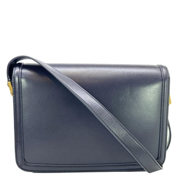 Yves Saint Laurent  Solferino Medium Leather Shoulder Bag Navy Blue - Picture 3 of 12